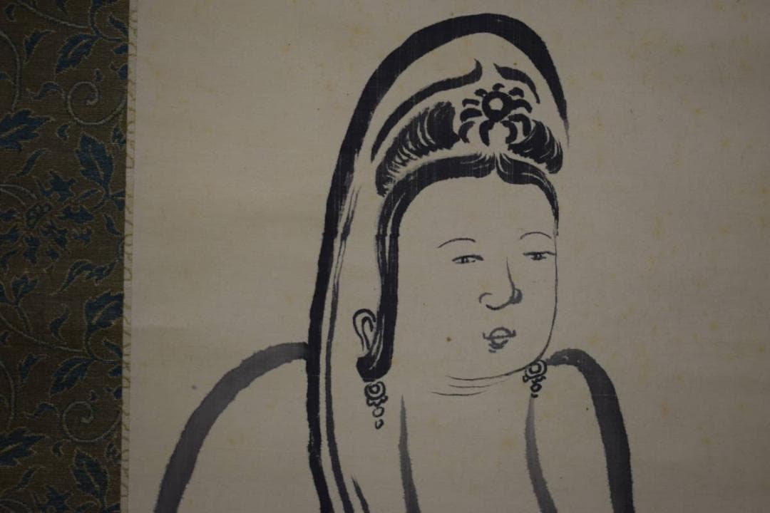 不詳/作者不詳/観音画賛/布袋屋掛軸HG-230 不詳/作者不詳/猛虎図/布袋屋掛軸HI-130