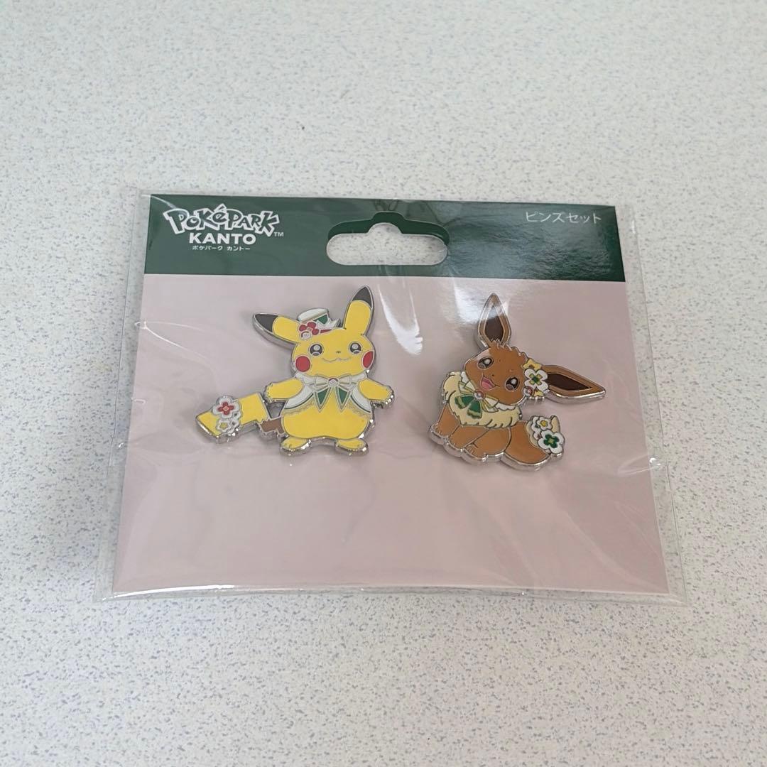 限定品】ピカチュウ・イーブイ／ポケパーク カントー ピンズセット