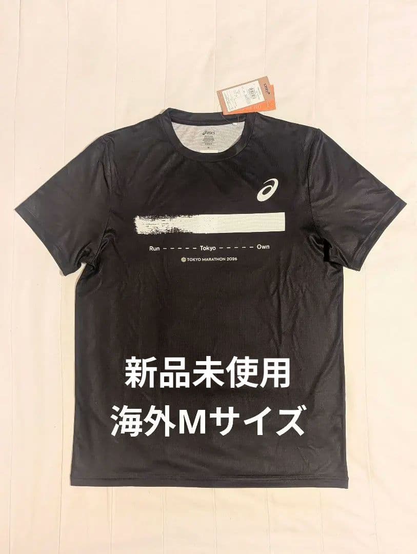 新品未使用】東京マラソン2026 ASICS シグネチャーTシャツ 海外M