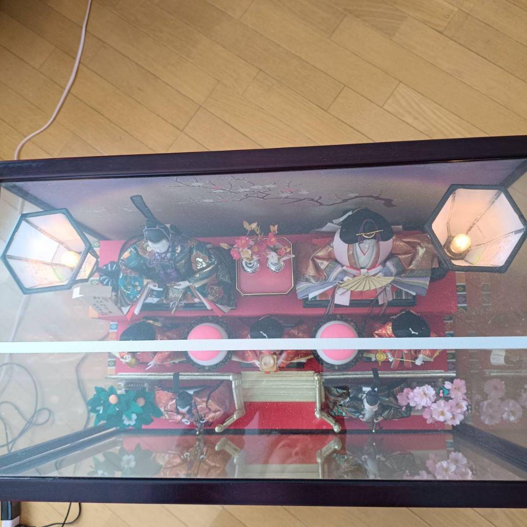 東*父様 値下げしました！】雛人形セット ガラスケース付き - メルカリ