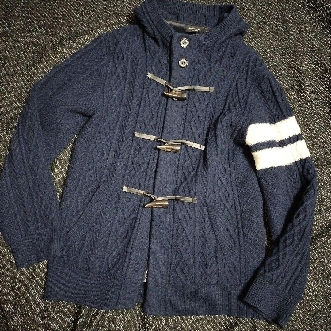 【お取り置き】BLACK LABELCRESTBRIDGE ケーブルニット3 セール】 【WEB・一部店舗限定】パーシャルチェックケーブル