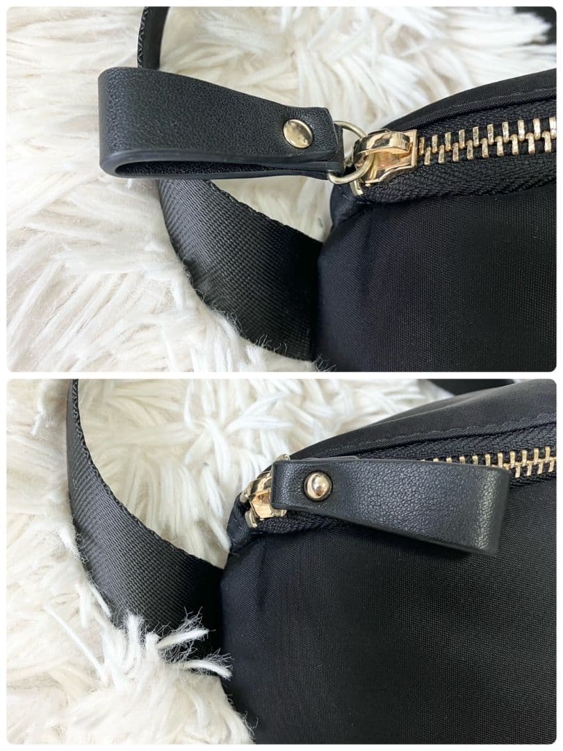 トッカ TOCCA リボン ウエストポーチ ボディーバッグ 黒 ブラック