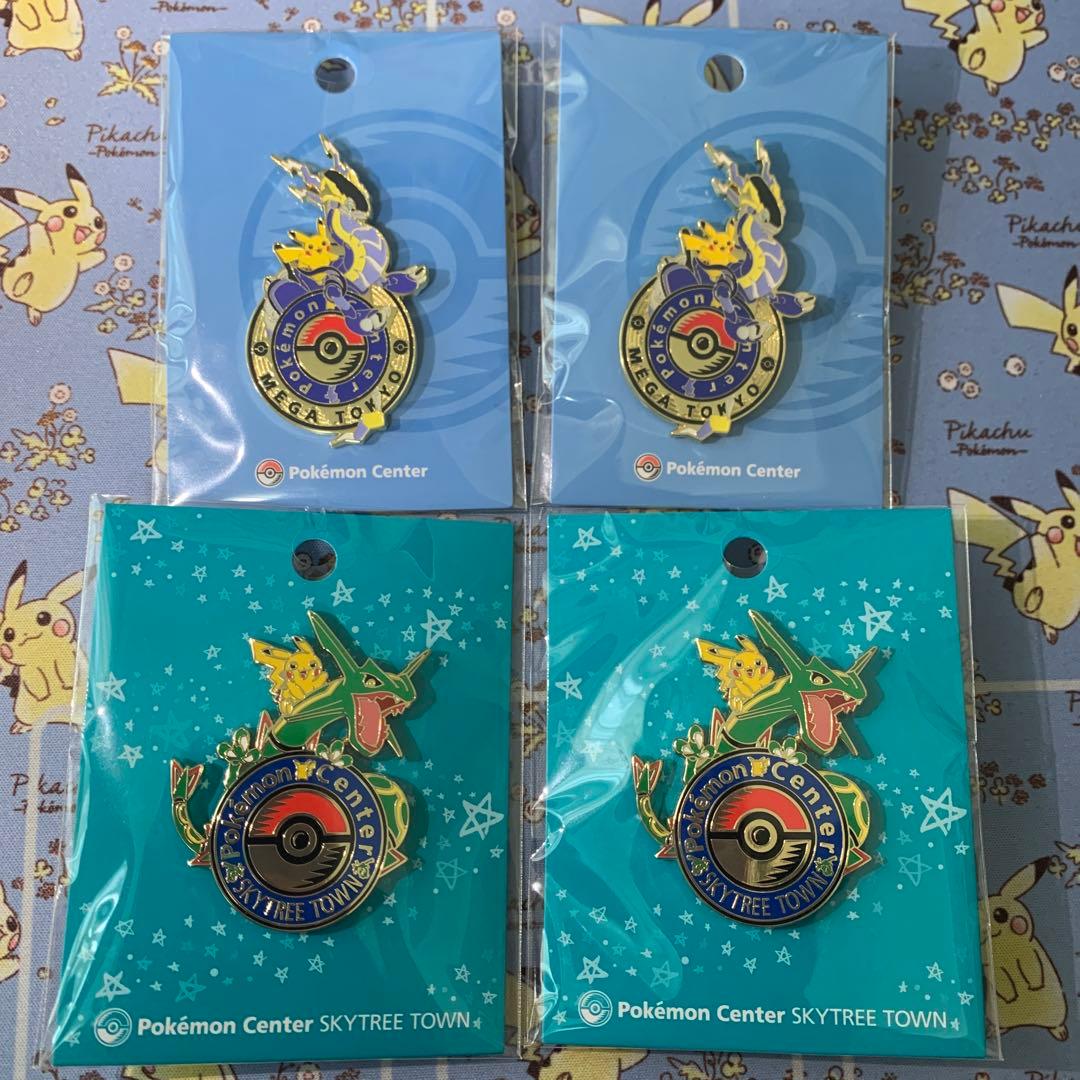 ポケモンセンター メガトウキョー スカイツリータウンロゴピンズ 4個