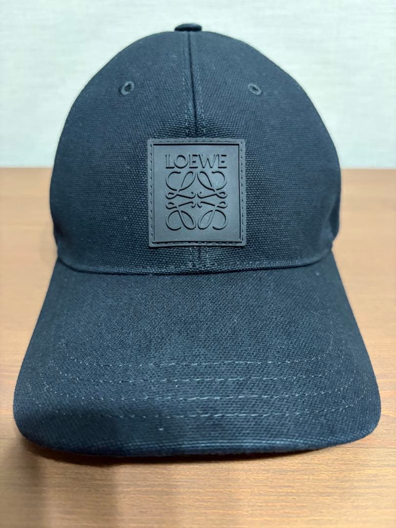 美品⭕️ロエベ　LOEWE パッチキャップ　ブラック　59 Lパッチ キャップ（コットン） ブラック - LOEWE Japan official website