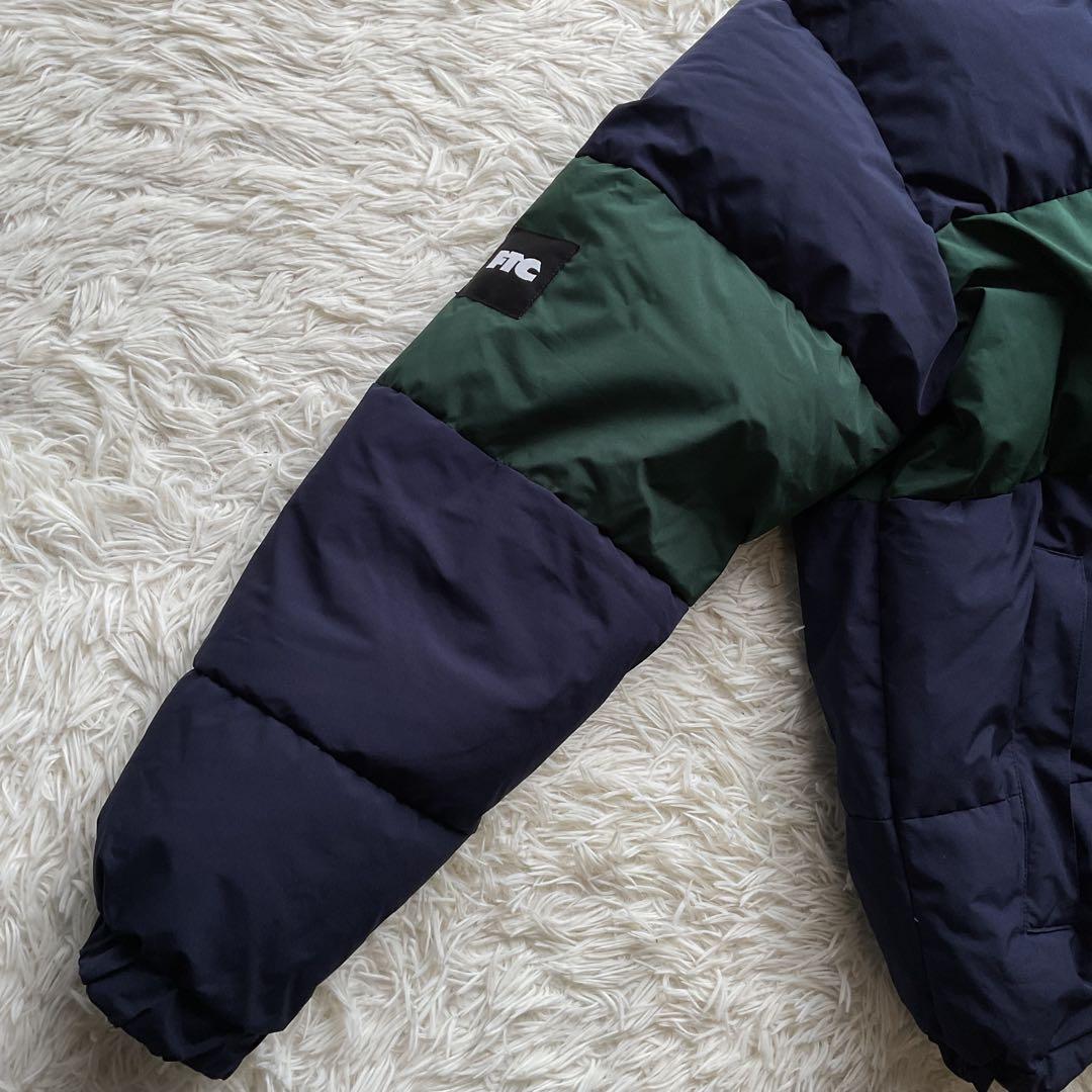 美品✨FTC 700FP ダウンジャケット ボーダー柄 リバーシブル L 紺×緑
