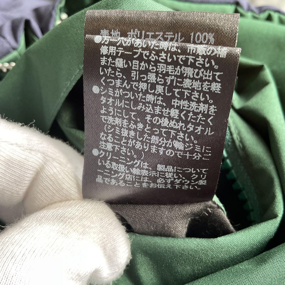 美品✨FTC 700FP ダウンジャケット ボーダー柄 リバーシブル L 紺×緑