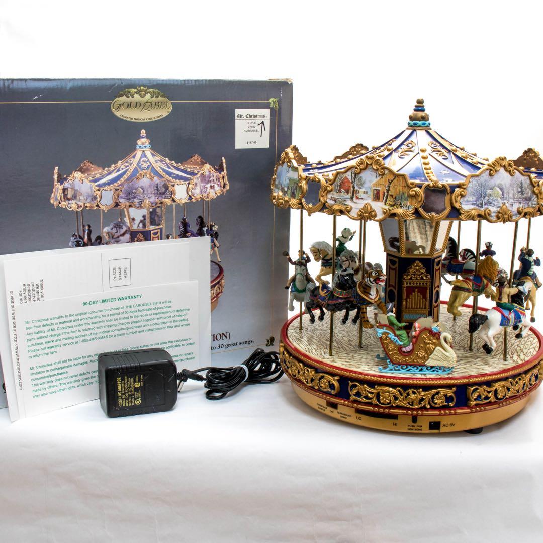 ジャンク品 ミスタークリスマス カルーセル ミレニアムエディション オルゴール Amazon | レアミスタークリスマスメリーゴーランドオルゴール