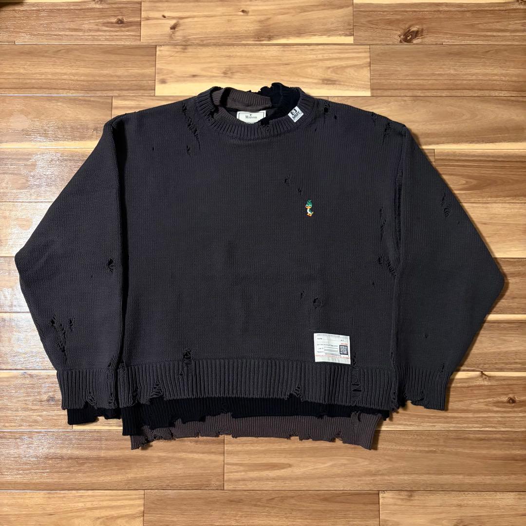 2*4様 【完売品】ミハラヤスヒロ トリプル レイヤード ニット セーター 46 2*4様 【完売品】ミハラヤスヒロ トリプル レイヤード ニット セーター