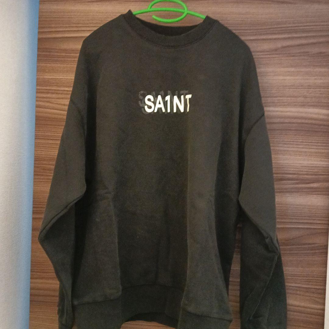 SA1NT ブラック スウェット トレーナー - メルカリ