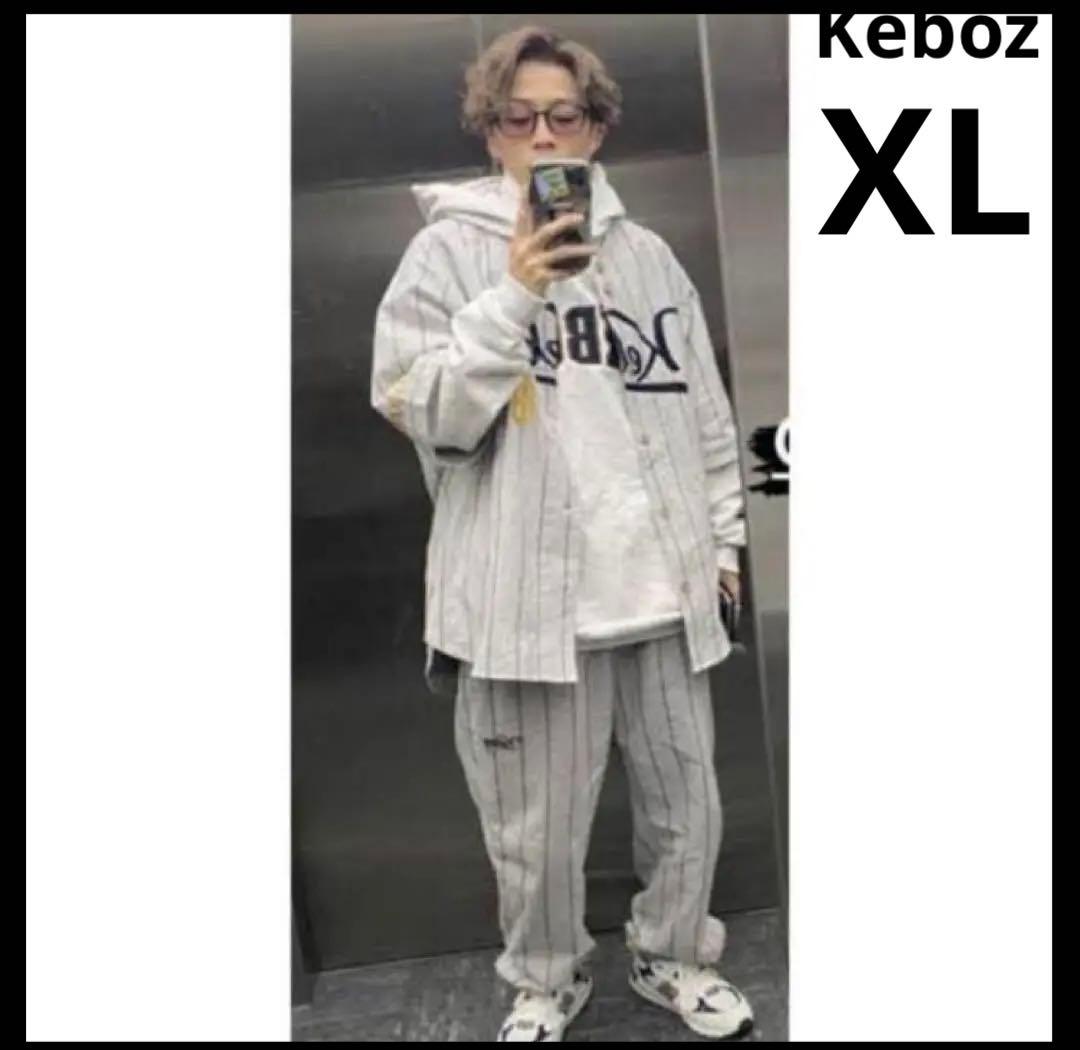 コムドットゆうた着用 Keboz ベースボールシャツ セットアップ グレー