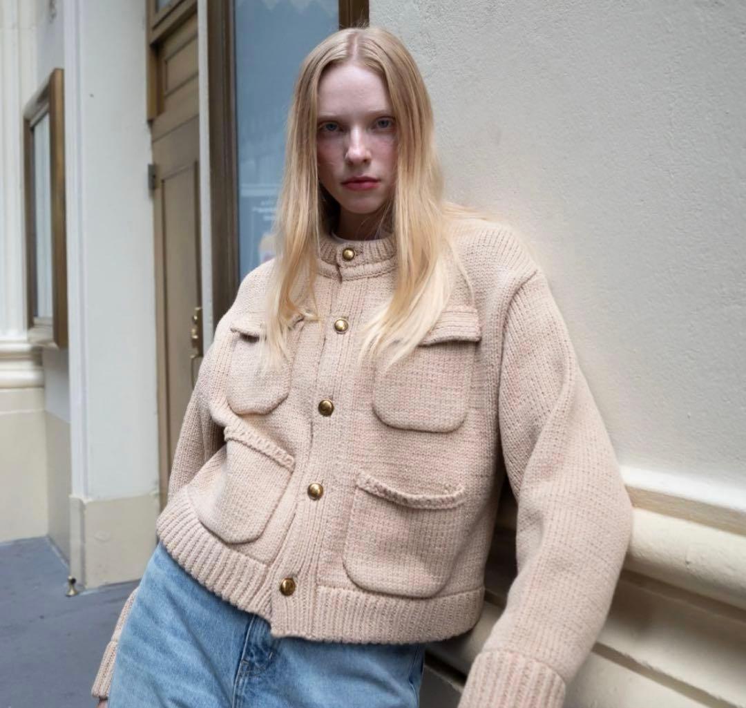 新品The toe Residenz Knit Cardigan ベージュS Residenz Knit Cardigan – THE TOÉ