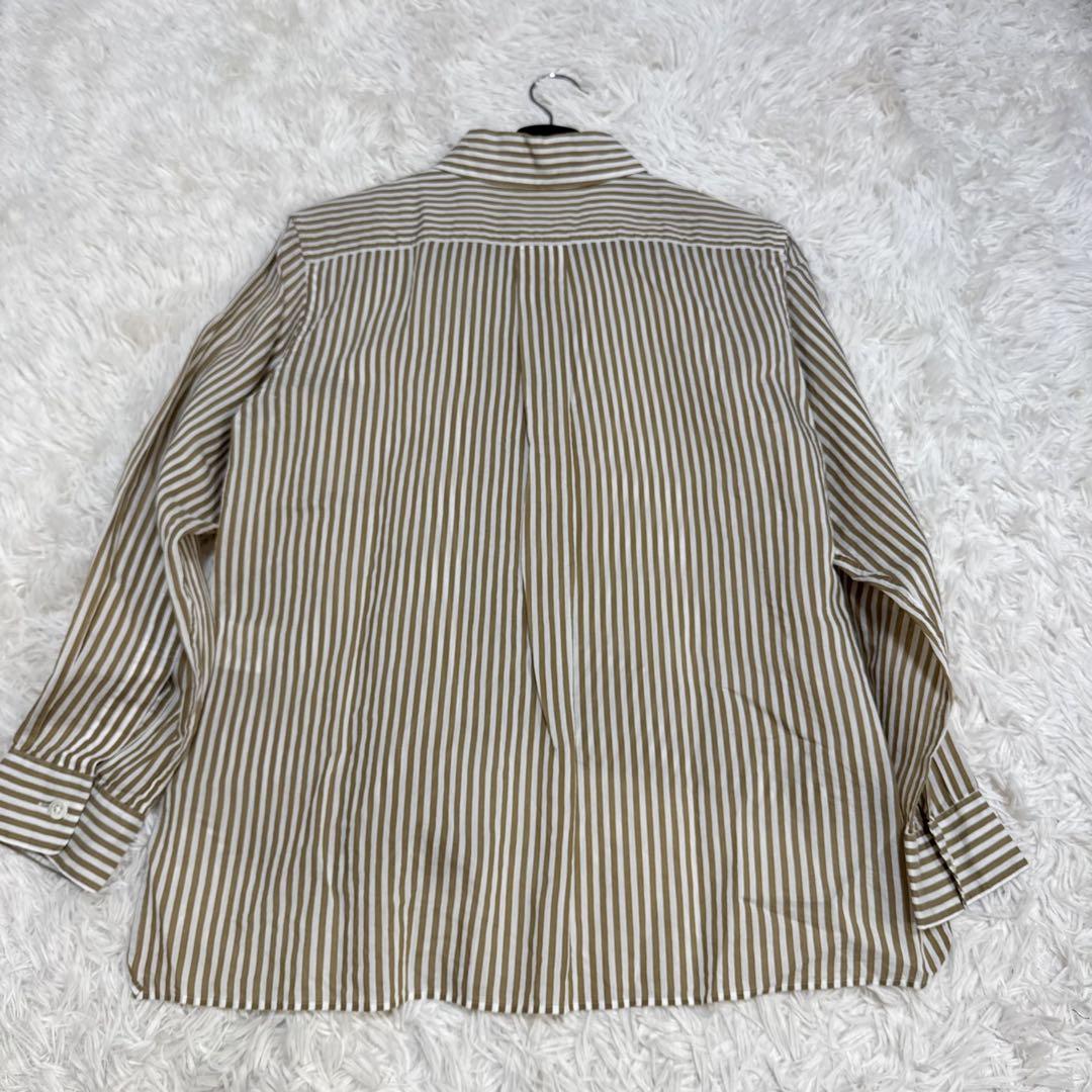 人気！ 美品✨ マーガレットハウエル コットンシルク丸襟ストライプ