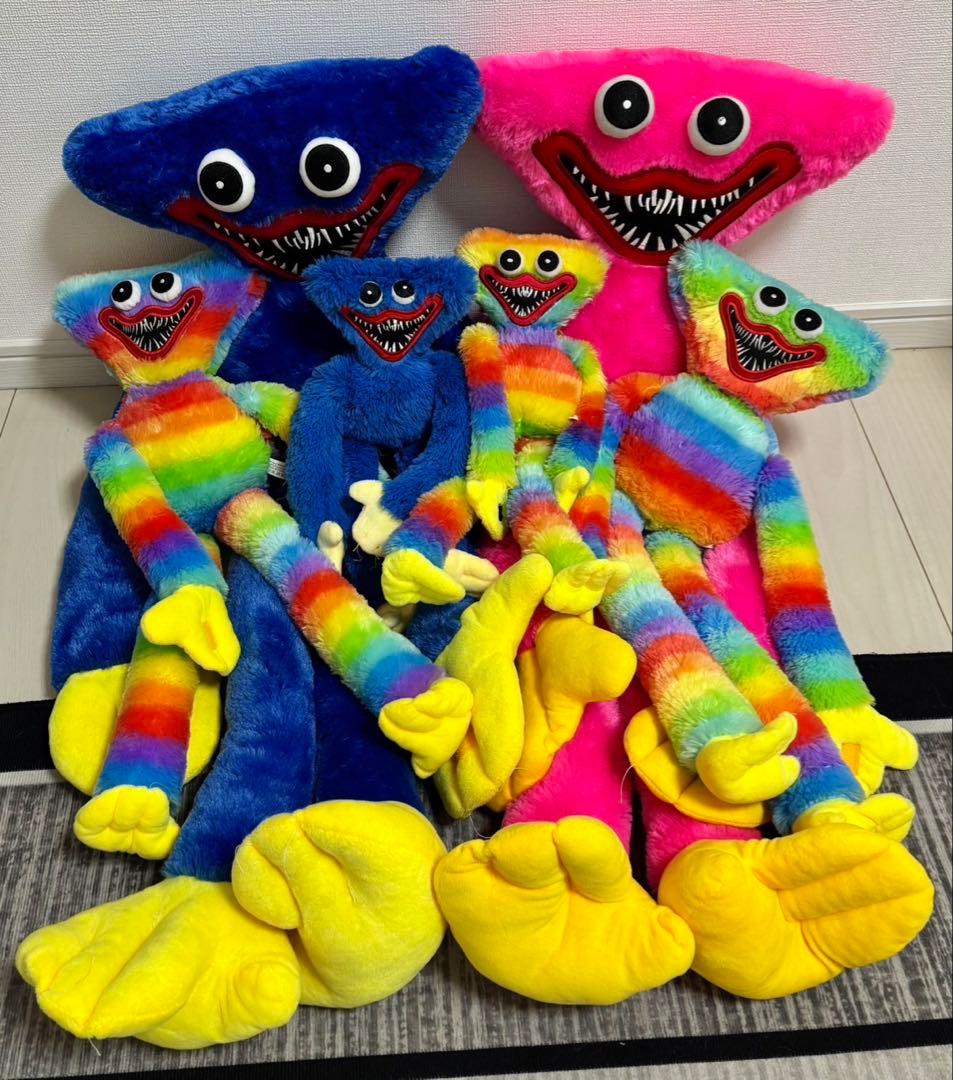 ハギーワギー カラフルぬいぐるみ　6体セット Poppy Playtime 8インチぬいぐるみ6点セットに含まれるもの: 怖い歯と