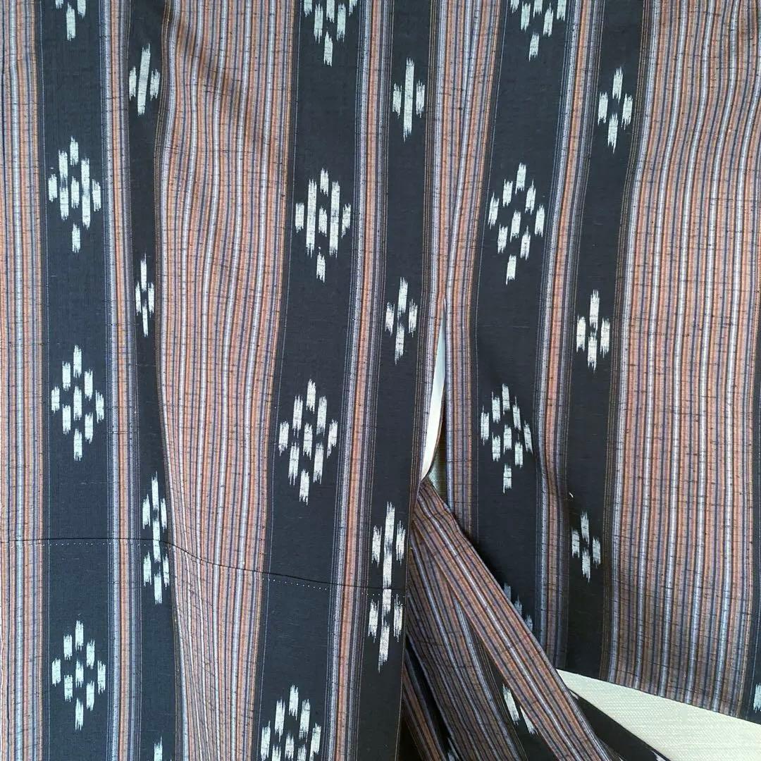 値下げ 米琉 紬 縞と琉球模様 真綿紬 - メルカリ