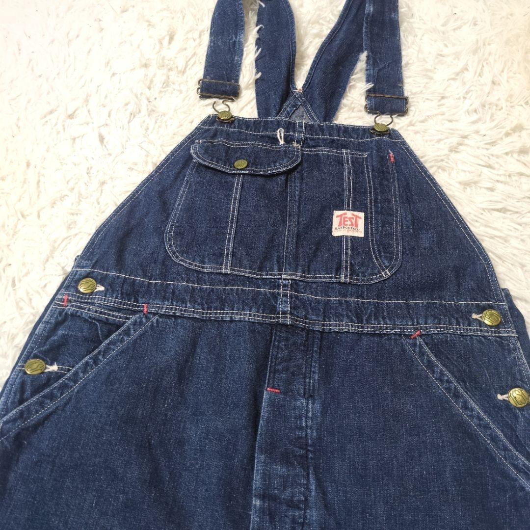 ヴィンテージ　TEST　USA製　オーバーオール　サイズXL相当 ビッグサイズ USA製 70年代〜80年代 OSHKOSH オシュコシュ デニム