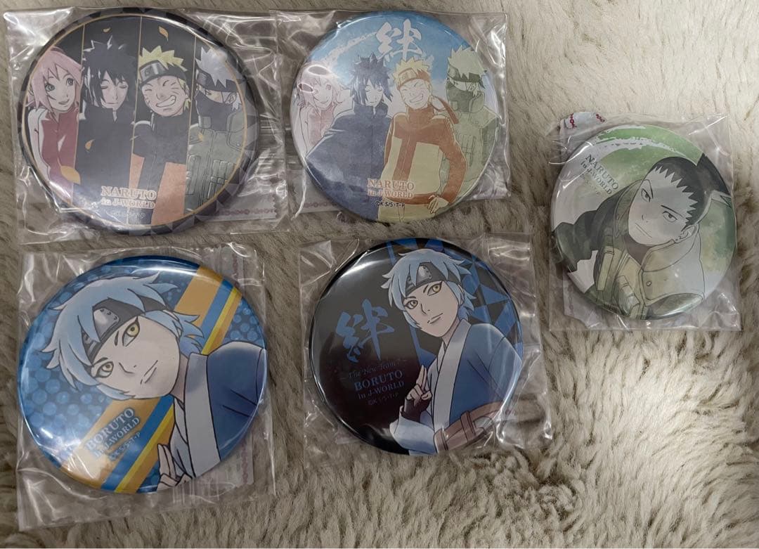 NARUTOJ-WORLDはたけカカシ和紙缶バッジ絆