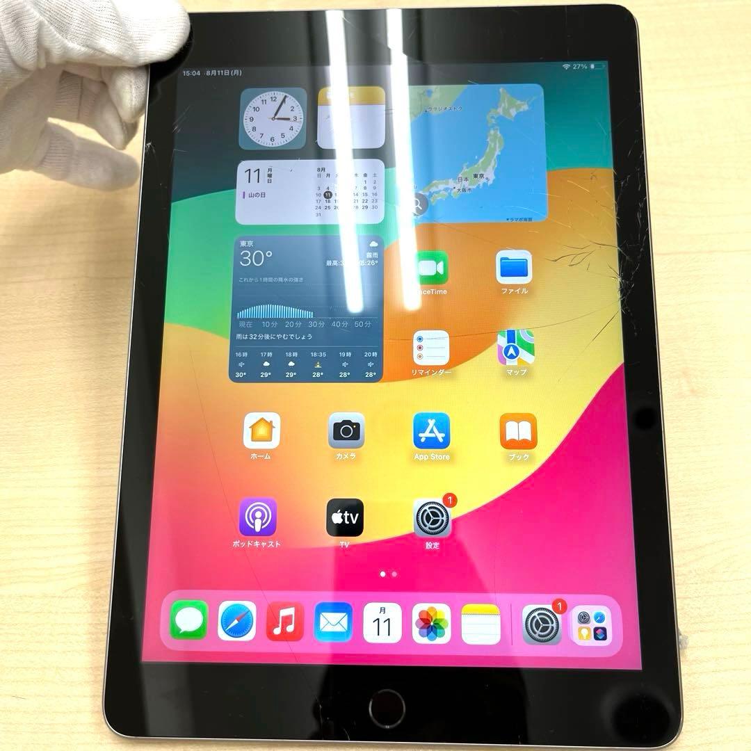 【T】Apple iPad 第6世代 128GB MR7J2J/A タブレット iPad 第6世代 128GB スペースグレイ MR7J2J／A Wi-Fi [128GB] （2018