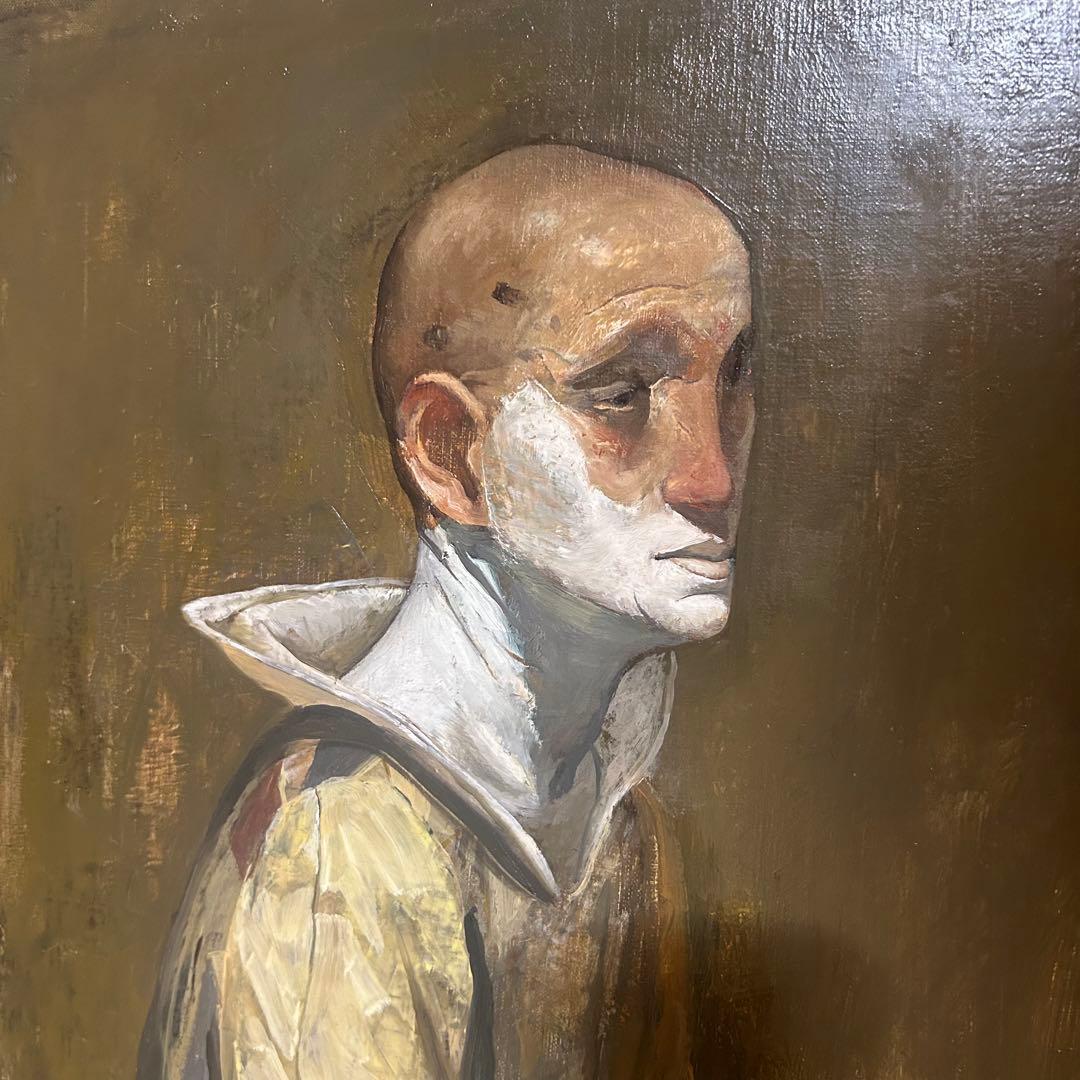 ❤️月火発送❤️増田常徳 ピエロ 道化師 油絵 絵画 原画 アート