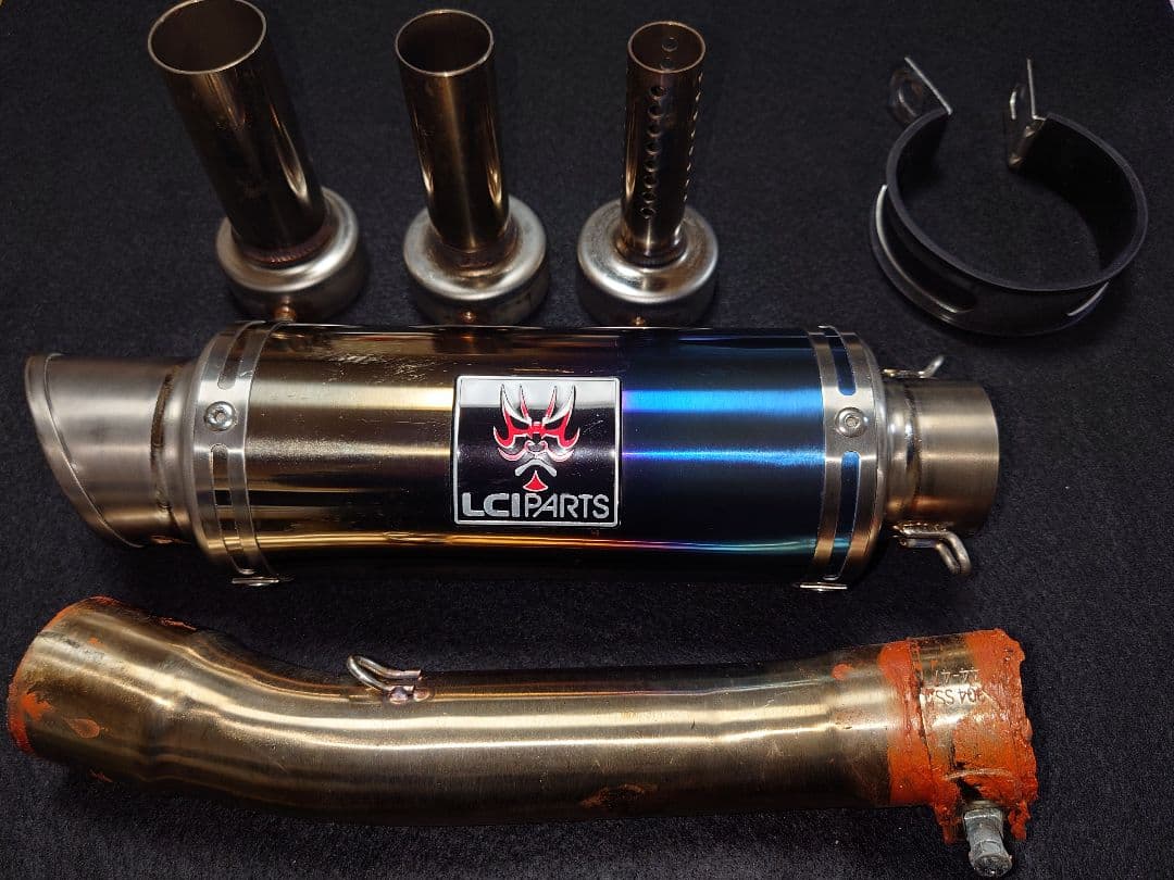 LCI PARTS ショートマフラー　CBR400r(nc56)バッフル2種付き ホンダ CBR400R 400X 2019-2024 NC56 NC65 LCIPARTS ショートカーボン