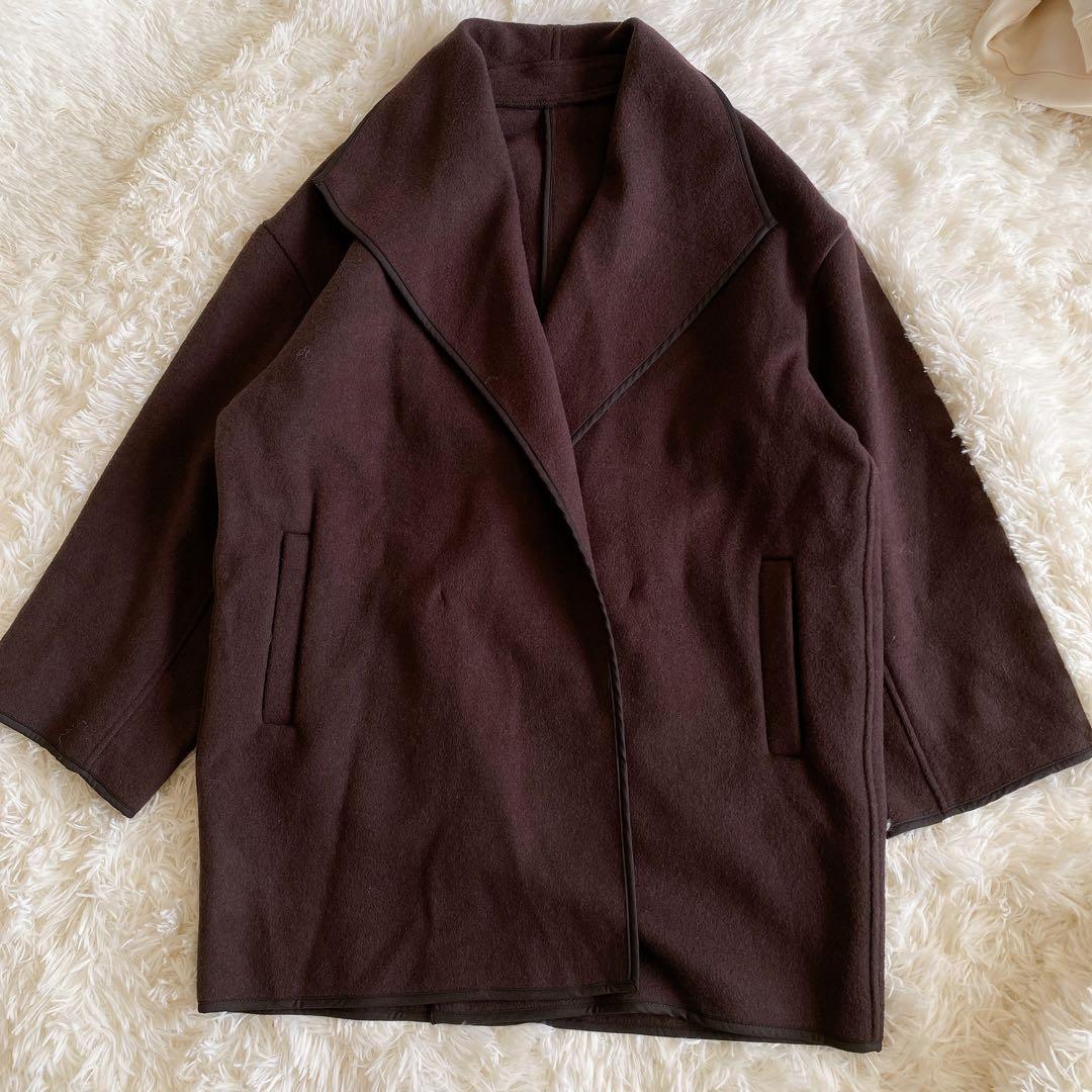 ガリャルダガランテ リバーハーフコート ブラウン ガウンコート