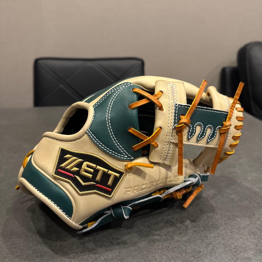 お値下げ！今宮モデル　ZETT 軟式グローブ プロモデル 緑/ベージュ お値下げ！今宮モデル ZETT 軟式グローブ プロモデル 緑/ベージュ 楽天