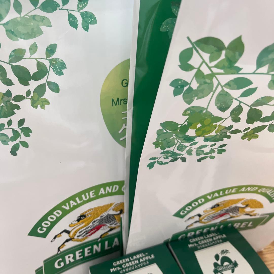 非売品 キリン グリーンラベル×ミセスグリーンアップル グラス 2個