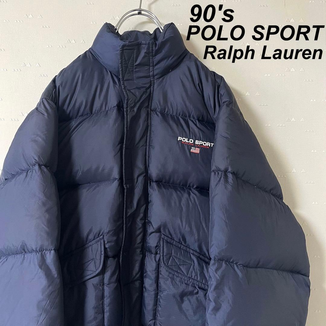 古着 90's ポロスポーツ ラルフローレン ダウンジャケット 星条旗