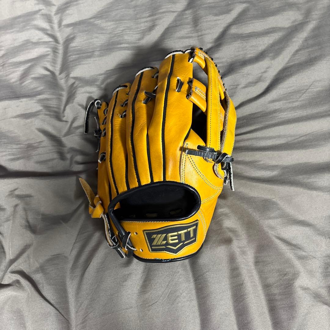 ZETT 硬式グローブ イエロー ZETT (ゼット) 硬式グローブ 約29cm イエロー P.C.PATTERN オーダー