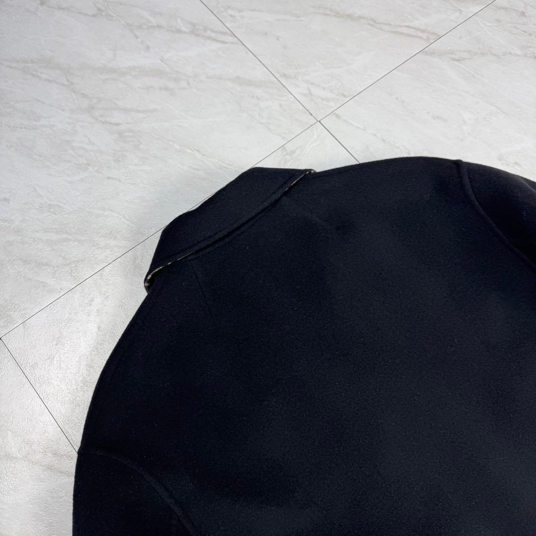 極美品 フェンディ ダブルフェイス ショートコート ウール ズッカ 黒