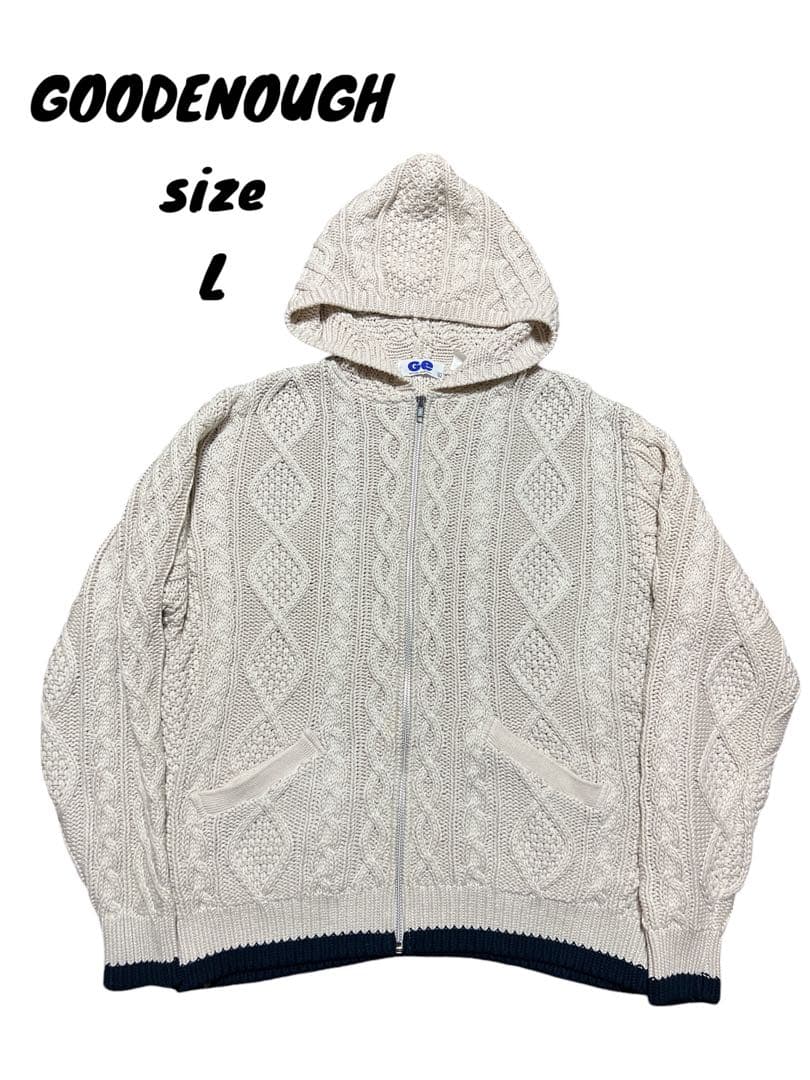 GOOD ENOUGH グッドイナフ 初期 フィッシャーマン ニット パーカー