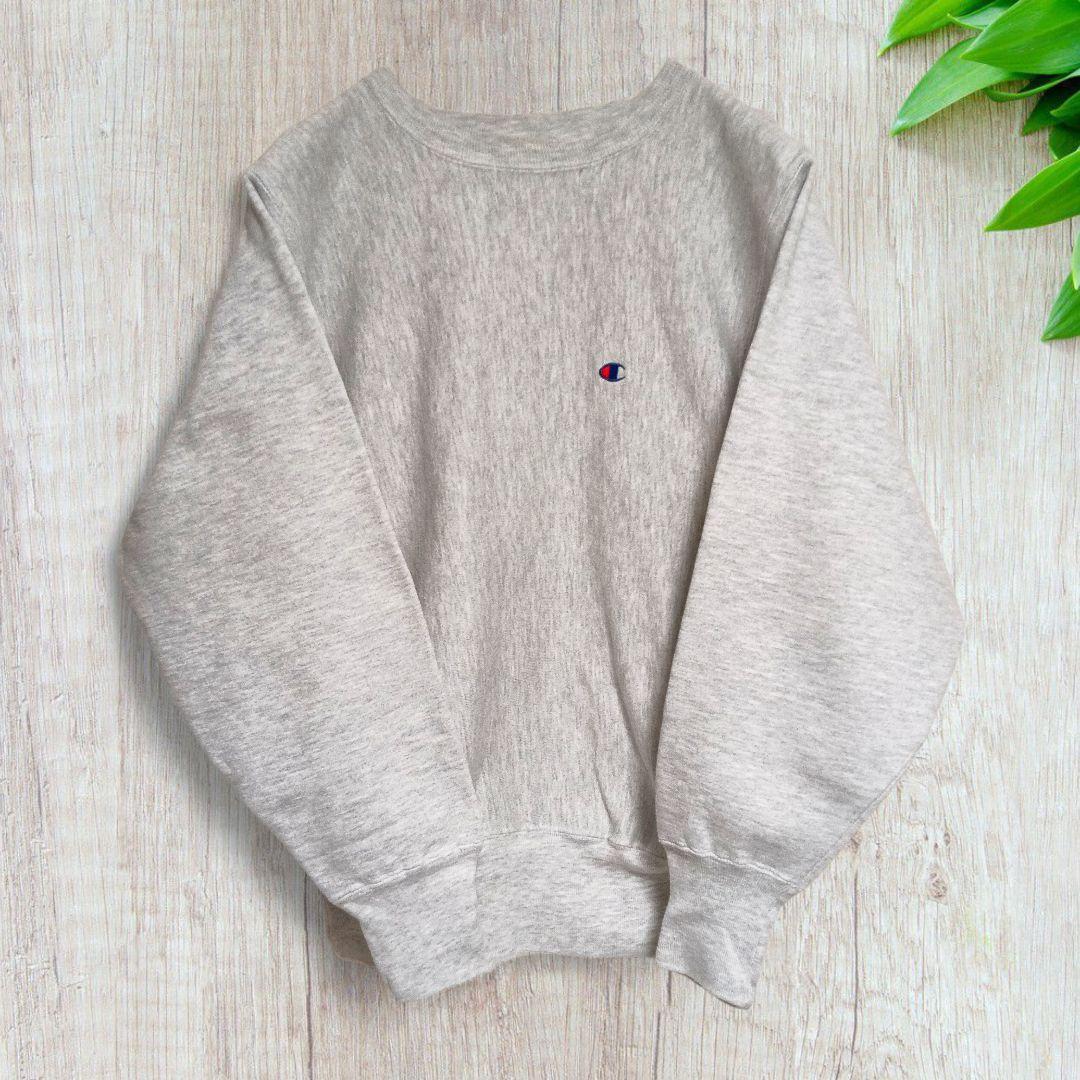 90s チャンピオン リバースウィーブ スウェット グレー 目あり 刺繍 Champion(チャンピオン) / 90s/刺繍タグ/リバースウィーブ/目有り