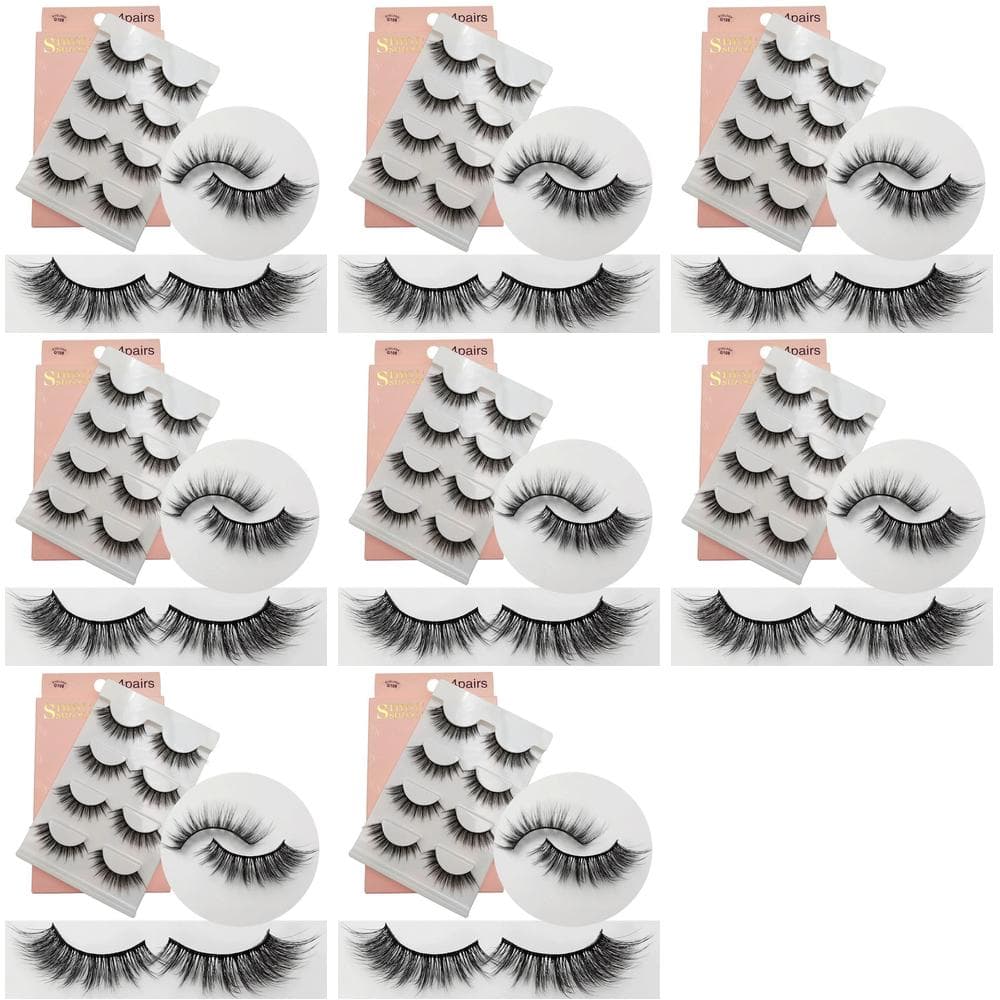 Lanjinglin-3Dミンクつけまつげ4ペア☆G108☆約12mm 11c62141455401a4e0ac3d5b009df4
