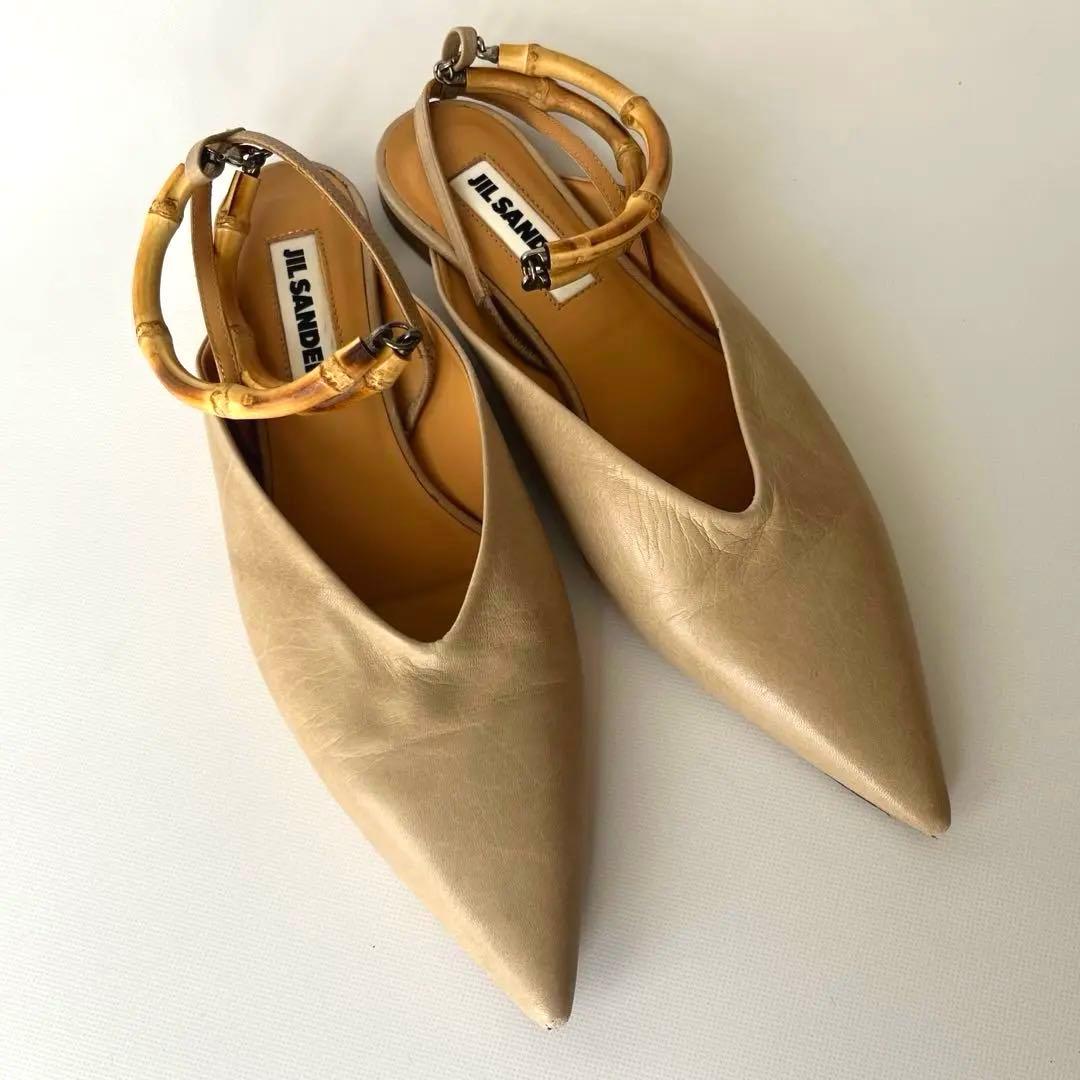 JIL SANDER ジルサンダー バンブーアンクレットパンプス サンダル