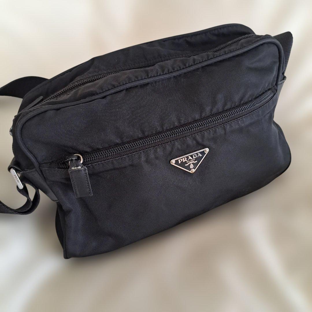 PRADA ブラック ショルダーバッグ 楽天市場】【超美品】 プラダ ショルダーバッグ リナイロン