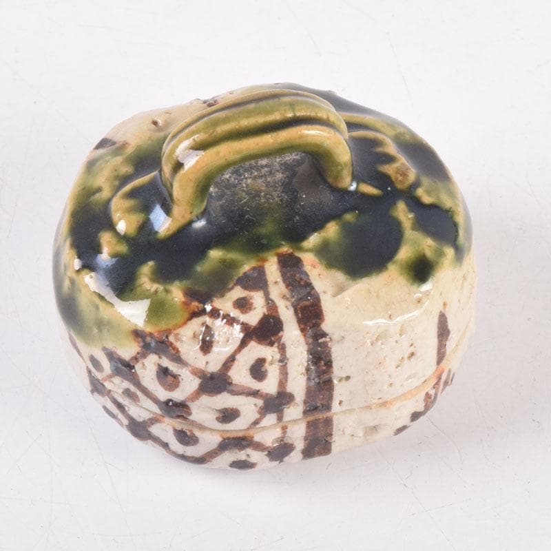 茶道具 織部焼 山口錠鉄作 香合 時代箱 V 8373 - メルカリ