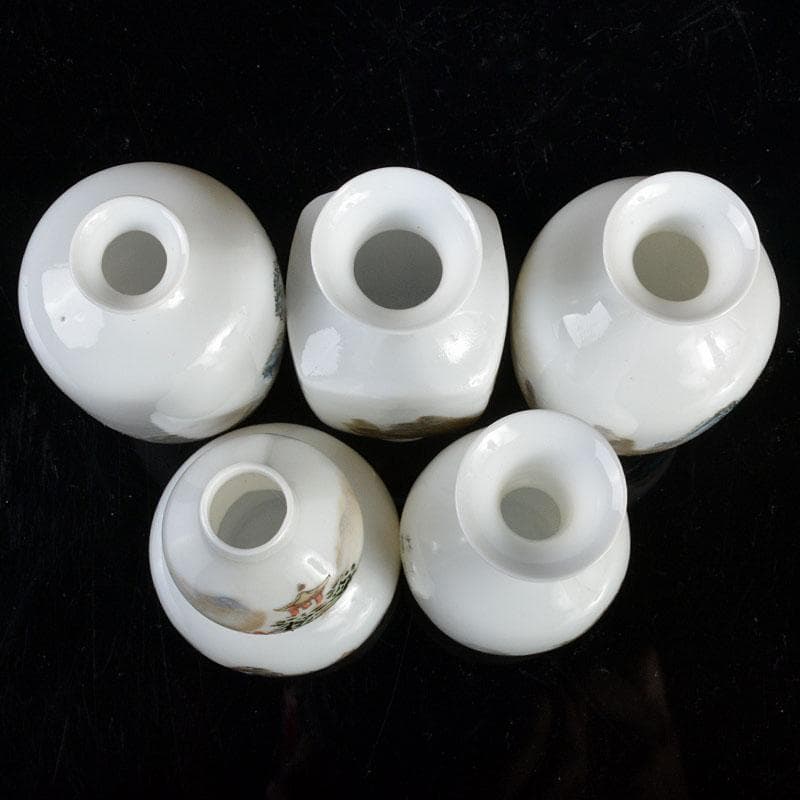 中国 景徳鎮製 薄胎粉彩 山水文 小瓶 5点 V R4336 - メルカリ