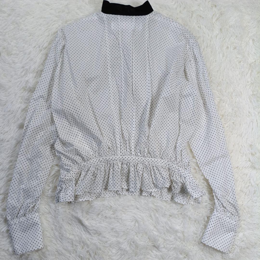 22SS極美品✨タオコムデギャルソン ボウタイフリルブラウス ドット M
