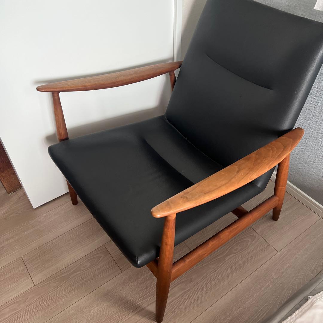 ミッドセンチュリー　ブラックレザー　1人掛けソファ　椅子 楽天市場】ビンテージソファ ブラック 一人掛け ソファー 男前 合皮