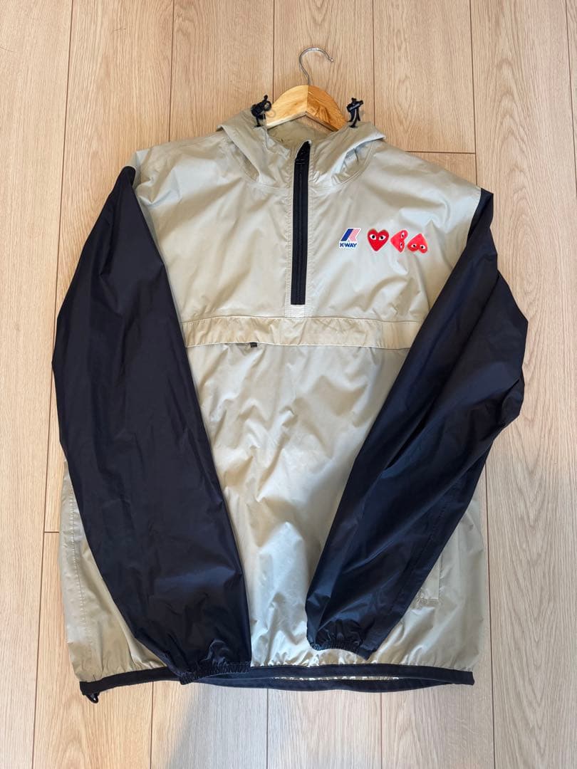 K-WAY PLAY COMME des GARÇONS ナイロンジャケットXL PLAY COMME des GARÇONS: PLAY K-WAY FULL ZIP (BLACK) | DSMG E-SHOP