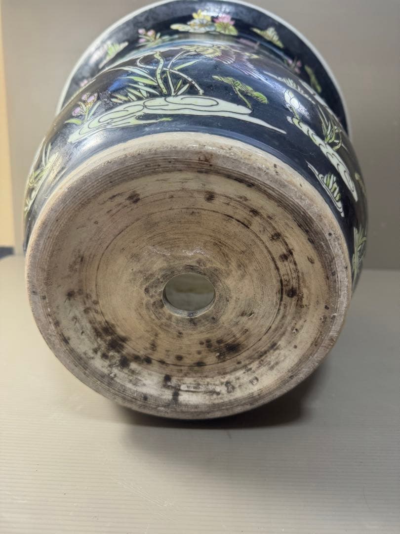 2609 中国骨董 花鳥文 鉢 植木鉢 時代物 - メルカリ