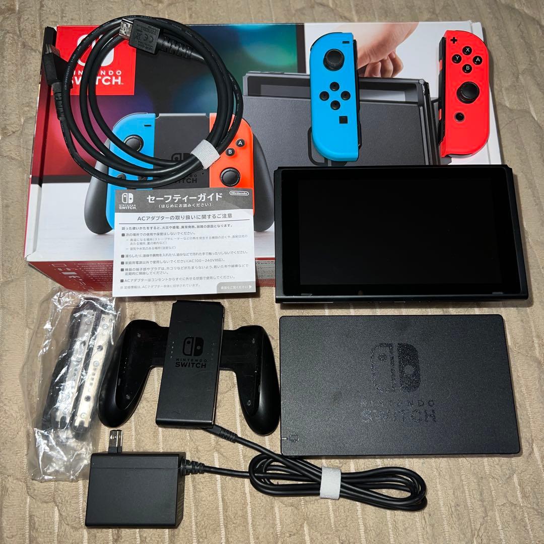 Nintendo Switch ネオンブルー / ネオンレッド 動作確認済 Nintendo Switch ネオンブルー・ネオンレッド 任天堂 ゲーム機 本体