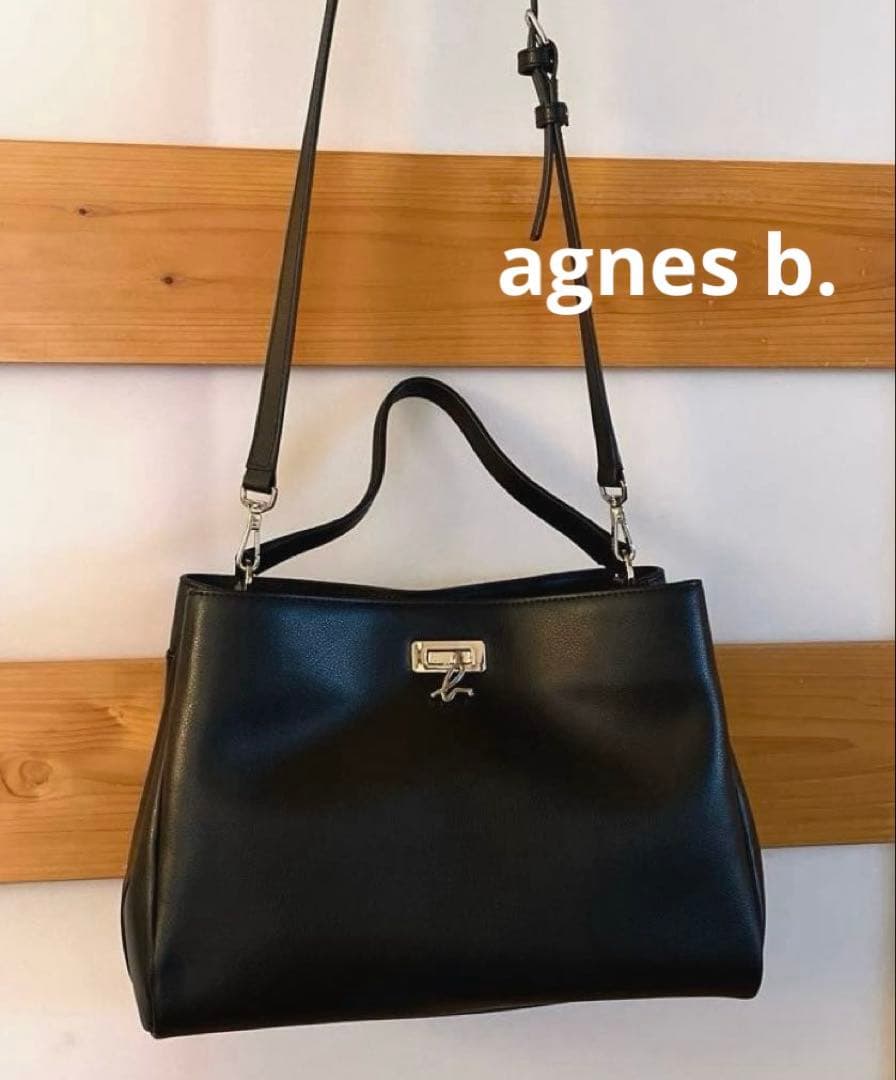 agnes b.(アニエスベー) 2way ワンハンドル ショルダーバッグ アニエスベー】上質レザー！2wayワンハンドルバッグ (Agnes b