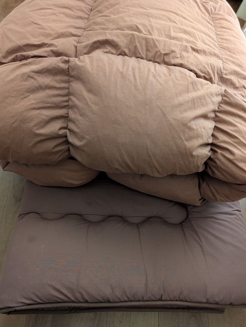 敷布団　掛け布団　ブラウン　 セミダブル 羽毛布団　敷き布団　極厚 布団3点セット セミダブル 羽毛布団 羊毛敷布団 (ブラウン) ダウン85