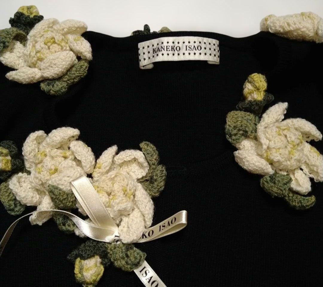 梔子モチーフ付きカーディガン カネコイサオ - メルカリ