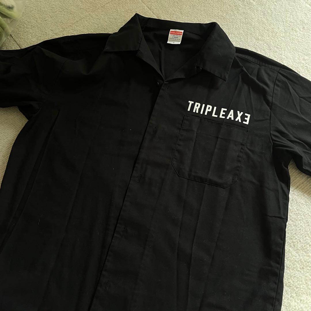 最終値下げ】TRIPLE AXE ワークシャツ オープンカラーシャツ Lサイズ