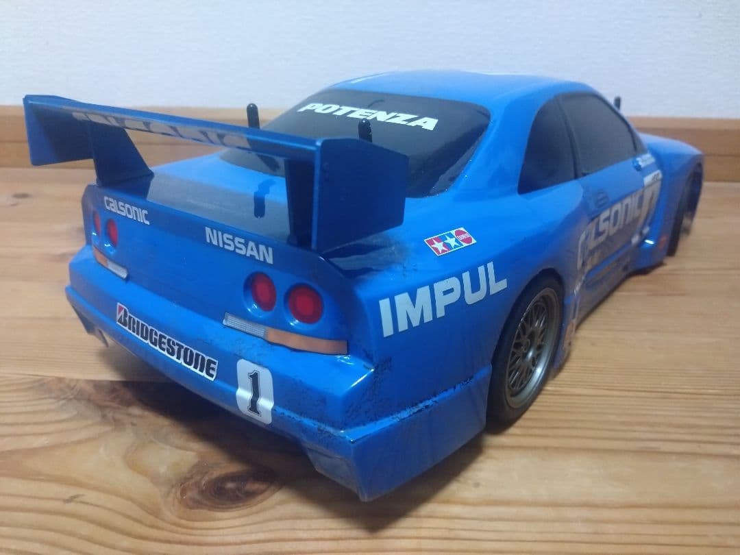 タミヤ TL01 シャーシ カルソニック スカイライン GT-R ボディ - メルカリ