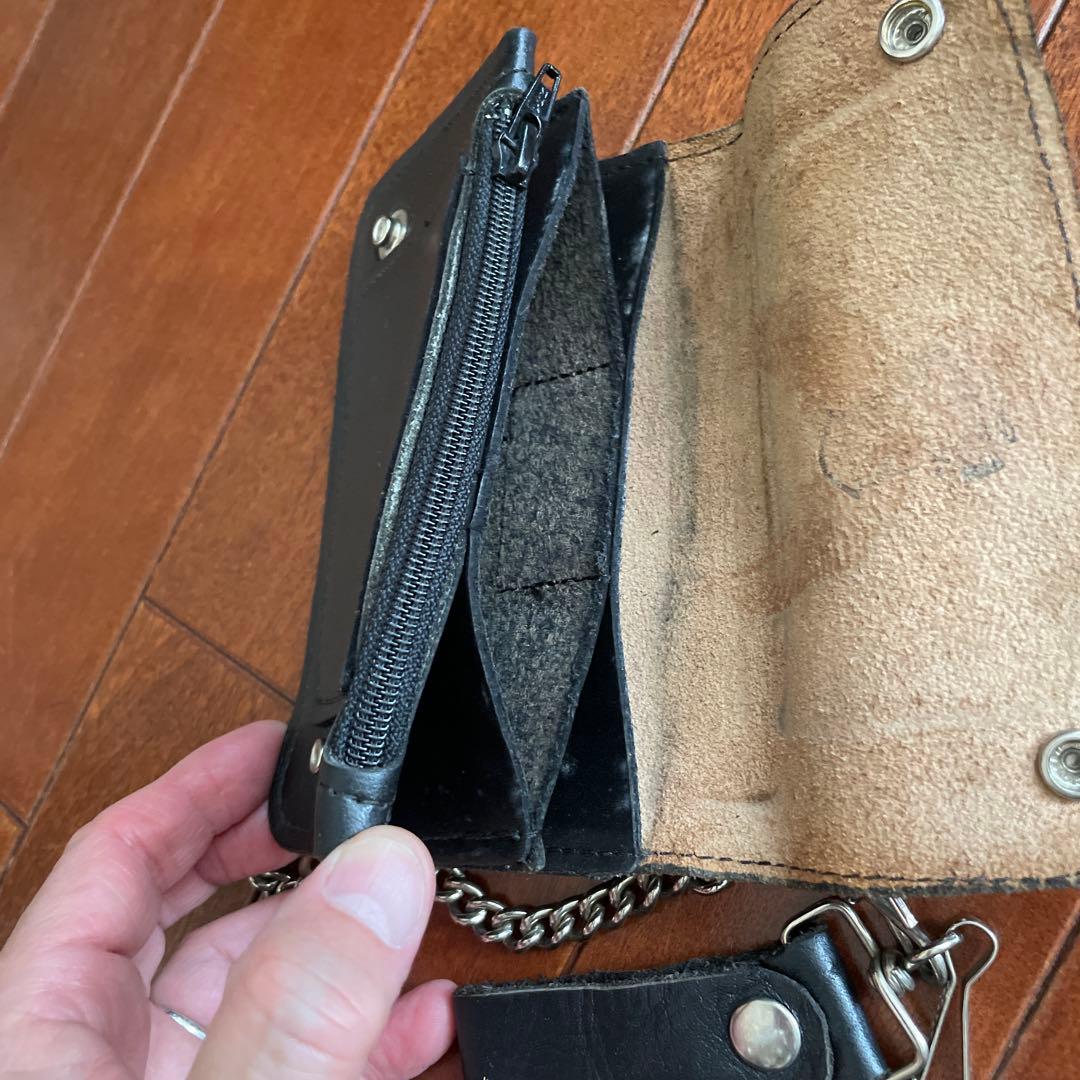 Harley Davidson 黒レザーベルト 装飾バックル中央白色はへび皮値下