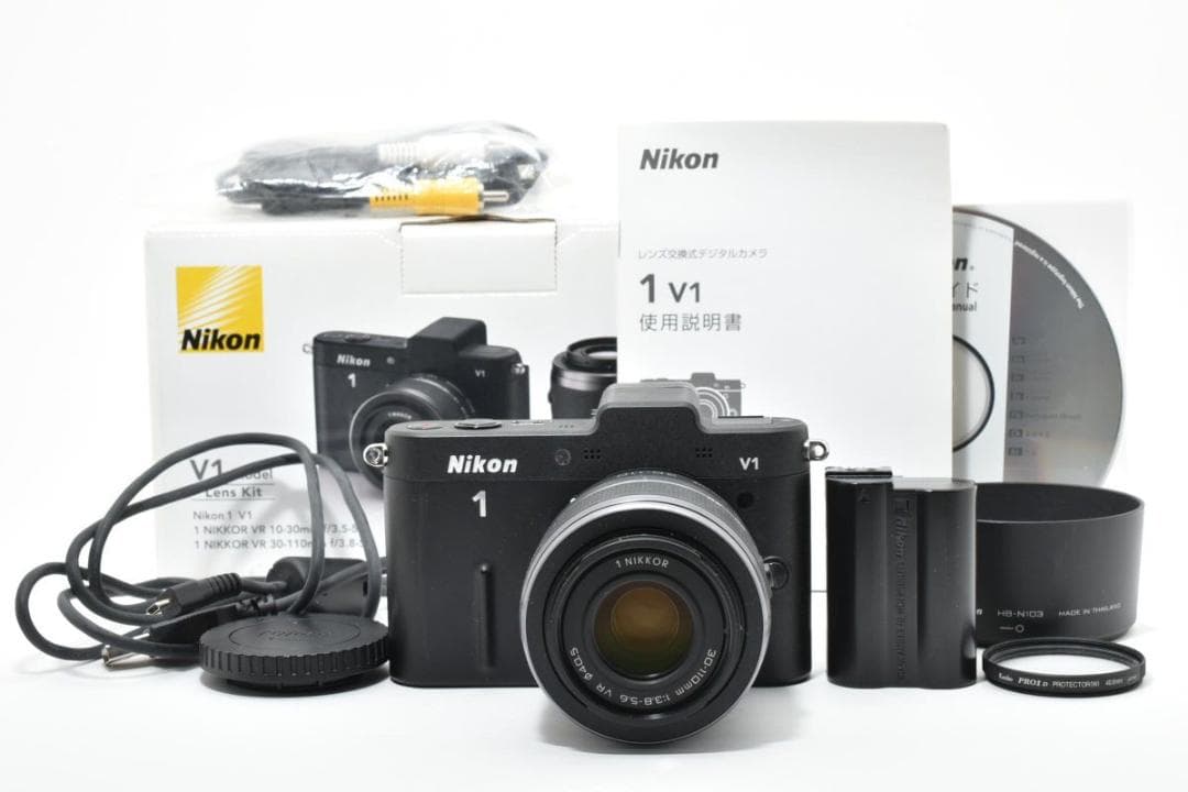 【箱付き】 Nikon ニコン 1 V1 レンズキット ミラーレス一眼カメラ Nikon 1 V ニコン ミラーレス V1 レンズキット ホワイト 中古 新品SD