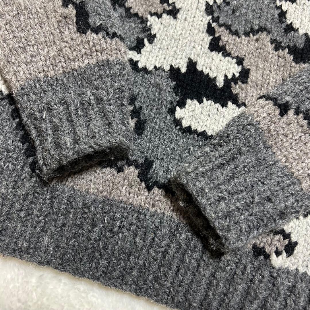 レア KANATA × アヴィレックス コラボ カナダ製 カウチン ニット M程