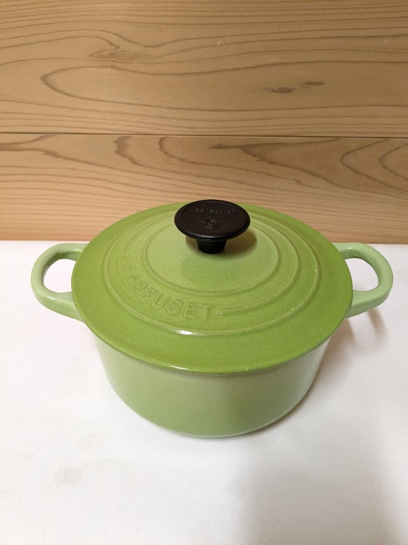 ル・クルーゼ Le Creuset ココット・ロンド グリーン 14cm - メルカリ